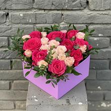 Цветочная композиция из Розы в коробке #REPLACE_PRED# Хиславичи