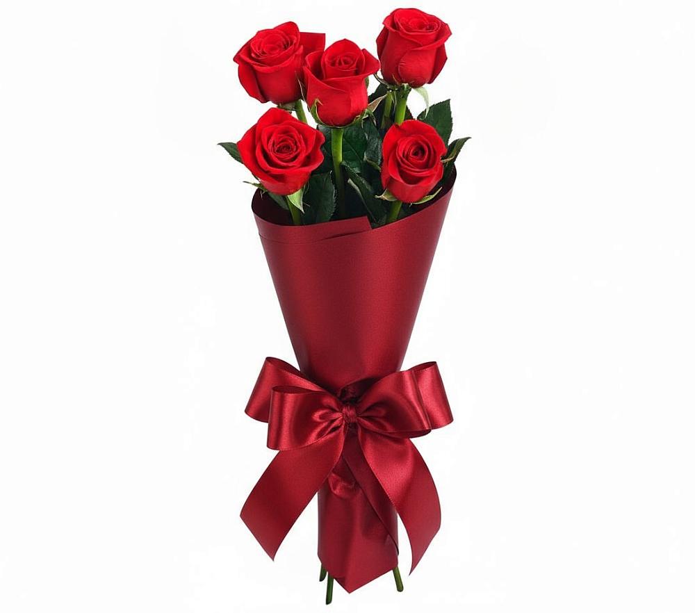 Букет 5 Красных роз Эдлесс Лав в Хиславичи