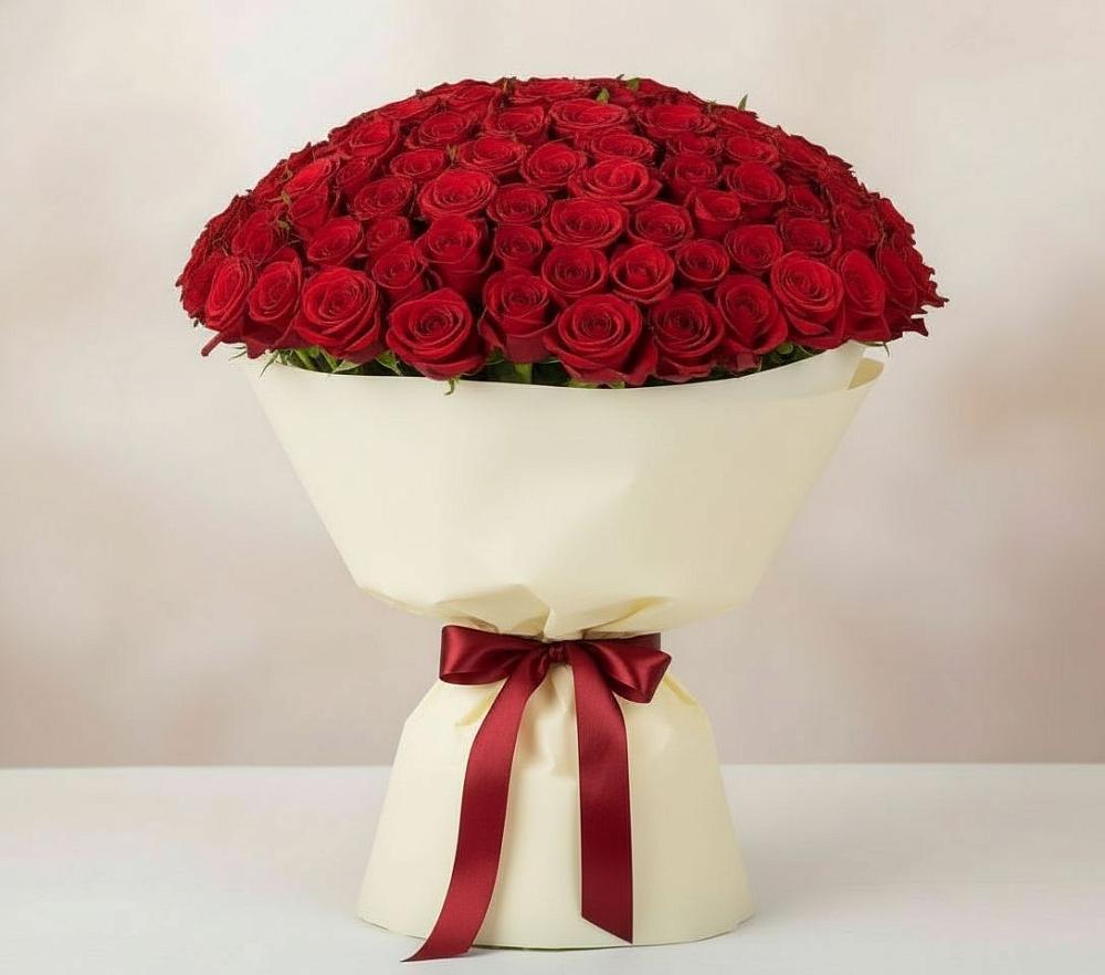 Букет 101 Красная роза Милано в Хиславичи