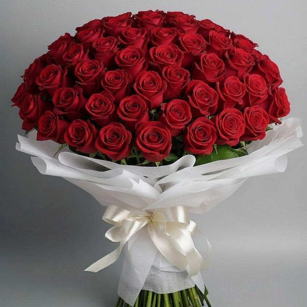 Букет 101 Красная роза Блэк Мэджик в Хиславичи