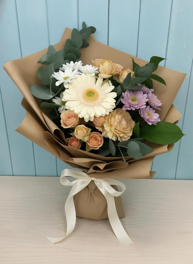 Букет цветов из: Герберы и Хризантемы в Хиславичи