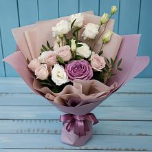Букет цветов из:  Розы и Лизиантусы #REPLACE_PRED# Хиславичи