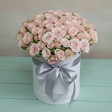 Цветочная композиция из Розы в шляпной коробке в Хиславичи