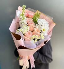 Букет цветов из:  Хризантемы и Розы в Хиславичи