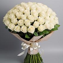 Букет 101 беля роза Белоснежка в Хиславичи