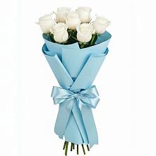 Букет 7 белых роз Проуд в Хиславичи