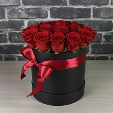 Цветочная композиция из Розы в шляпной коробке #REPLACE_PRED# Хиславичи