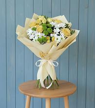 Букет цветов из:  Хризантемы и Розы в Хиславичи