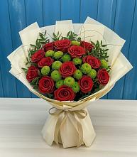 Букет цветов из:  Розы и Хризантемы в Хиславичи