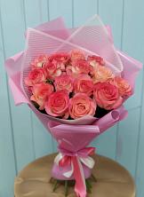 Букет 15 Розовых роз Равель в Хиславичи