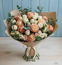 Букет цветов из:  Альстромерии и Розы в Хиславичи